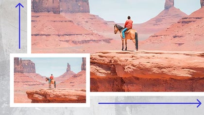 man on a horse in the desert
