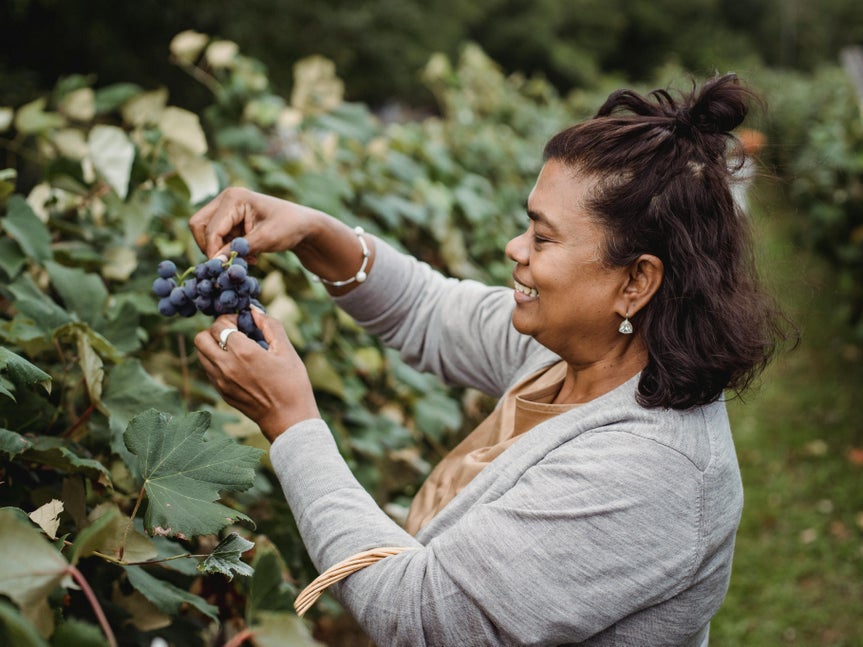 woman gardening