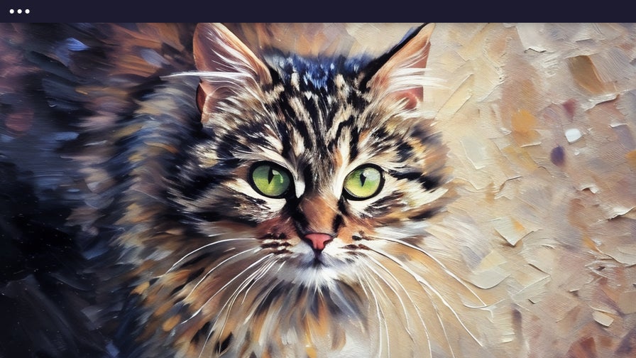 close up of a cat with an artistic effect applied