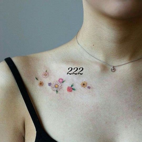 31 EyeCatching 222 Number Tattoo Ideas For Both Men And Women  Psycho Tats