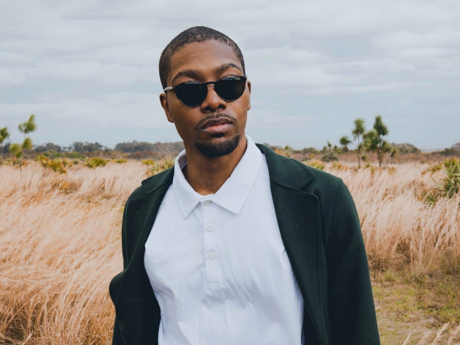 photo of man in field before background remover