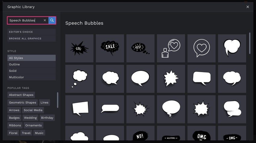 make a speech bubble text