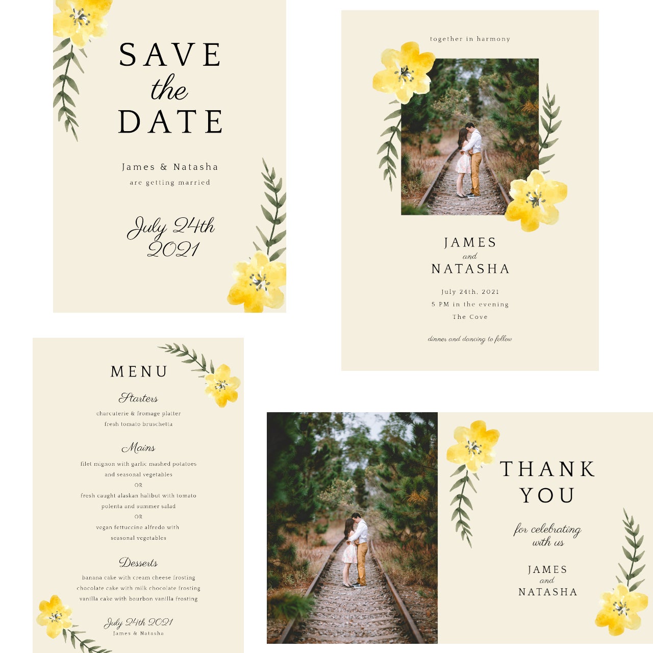 wedding postcard templates