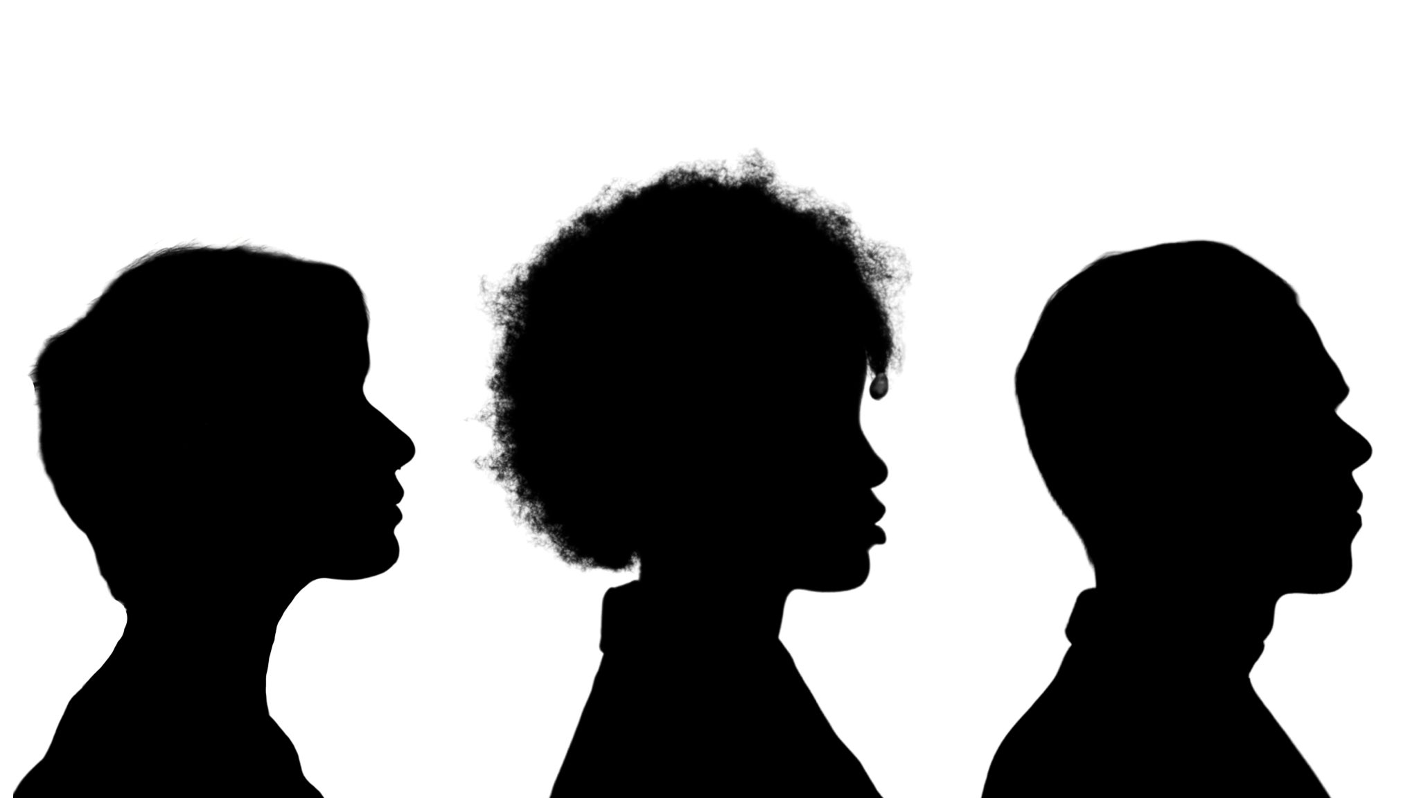 black man silhouette profile