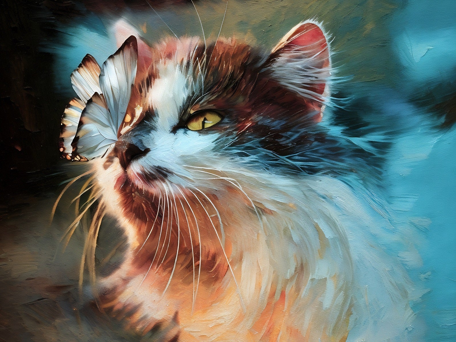 Oil painting-cat popular