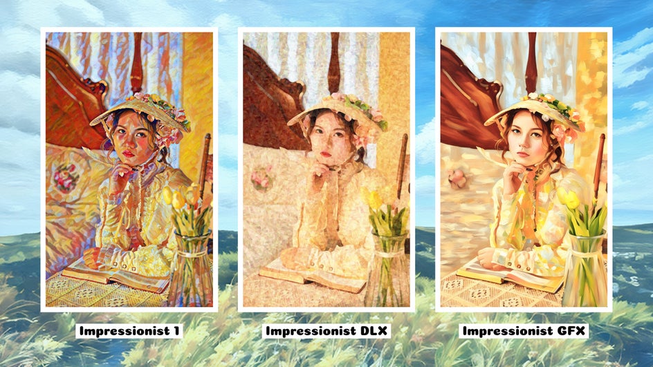 different variations of impressionist effects