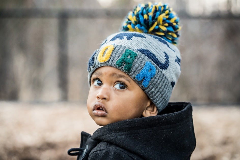 photo of child with hat