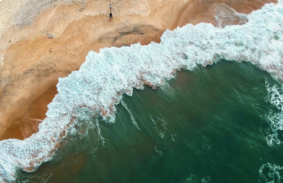 photo of waves on beach