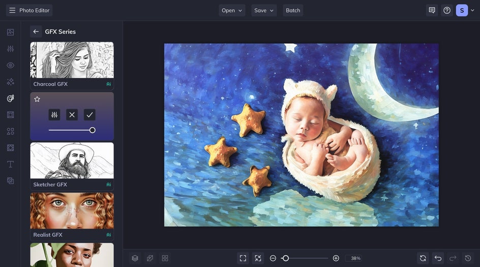 add an effect to image of baby