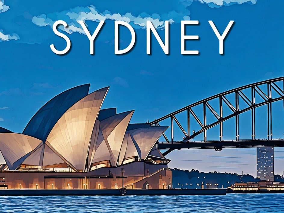 sydney australia travel poster