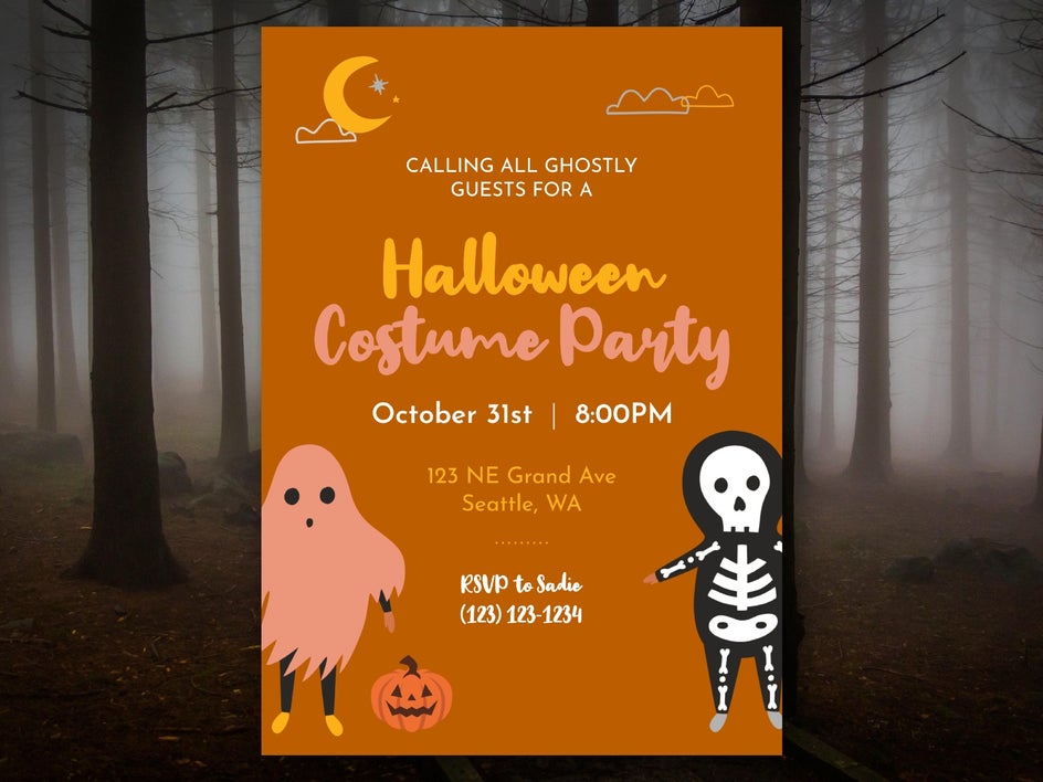 halloween costume invite