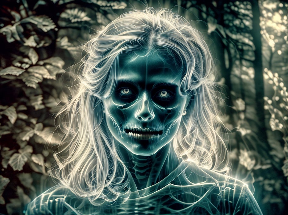 female ghoul portrait after