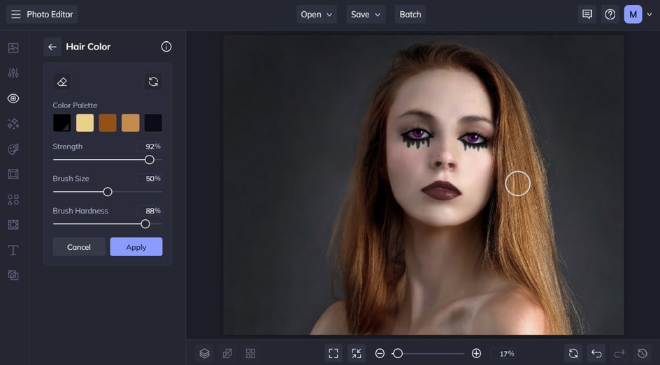 add a new hair color for halloween portrait makeup