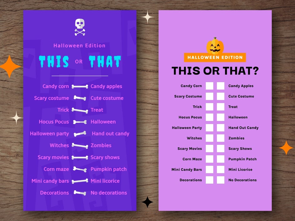 this or that halloween templates