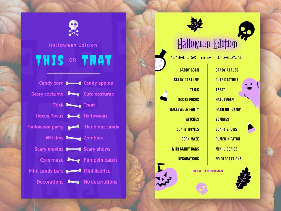 halloween social media story templates