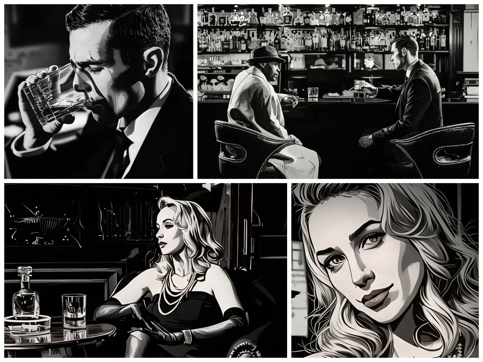 collage maker to create noir comic