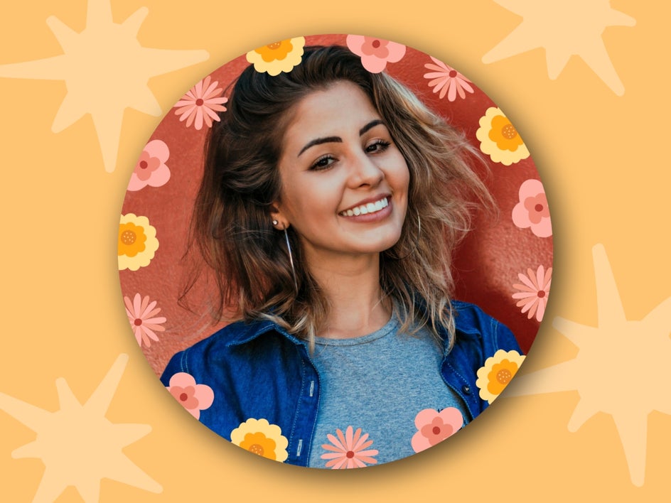 facebook profile picture with floral frame