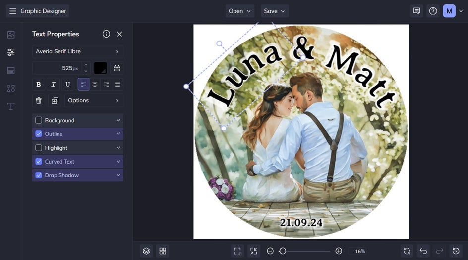 add text to coaster for married couple