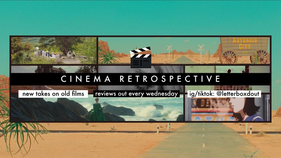 final result of collage banner maker tutorial for cinema retrospective review website.